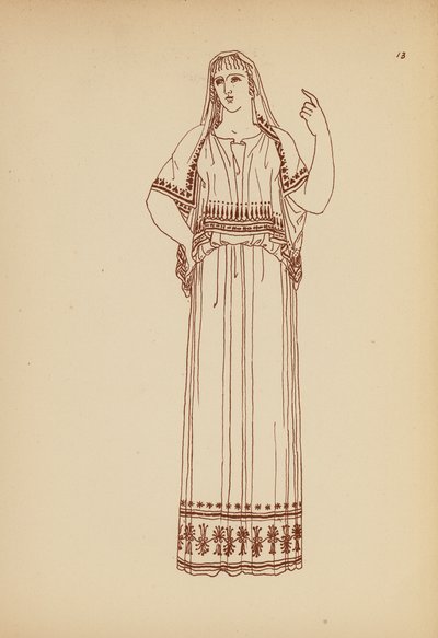 Costume féminin grec ancien - John Moyr Smith