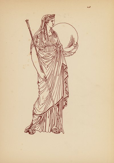 Costume féminin grec ancien (lithographie) - John Moyr Smith