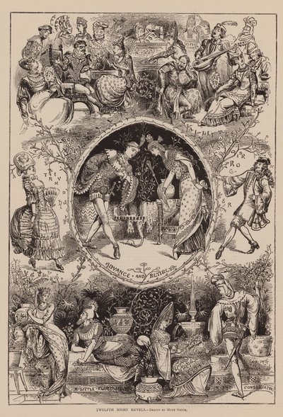 Les rondes de la Nuit des Rois (gravure) - John Moyr Smith