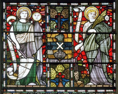 Abbaye de Paisley, Cottire & Co, attribué à John Moyr Smith, Vérité et Chasteté, 1873 - John Moyr attr.to Smith