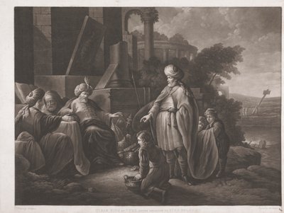 Hiram roi de Tyr, envoie des présents au roi Salomon - John Murphy