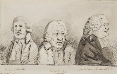 Batson, un banquier, Tulley, banquier, M. Wood, conseiller, 69 Lombard Street, Cornhill, 1790 - John Nixon