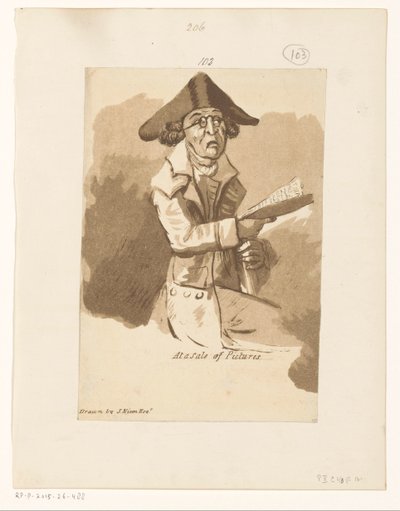 Homme à une vente de tableaux - John Nixon