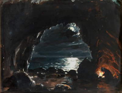 Scène de grotte, milieu-fin du 19ème siècle - John O