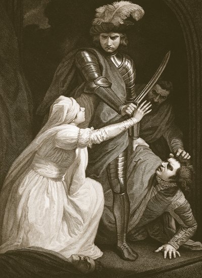 La capture de Mortimer, gravé par J. Fittler, illustration de 