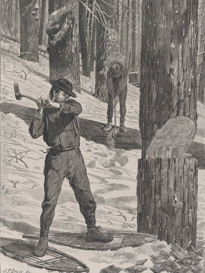 Exploitation forestière en hiver Every Saturday, Vol. II, New Series, 28 janvier 1871 - John Parker Davis