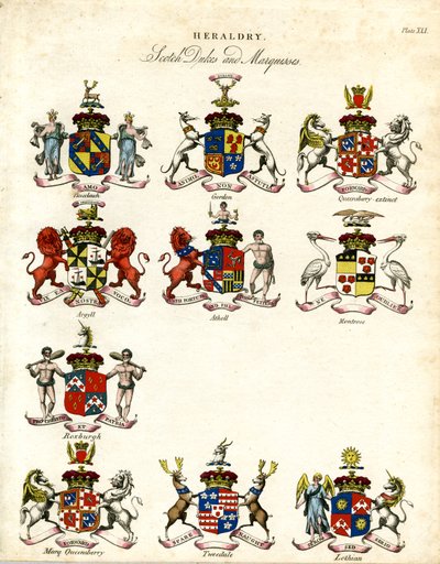 Armoiries des ducs et marquis écossais - John Pass
