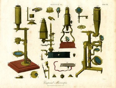 Microscopes composés du début du 19e siècle - John Pass