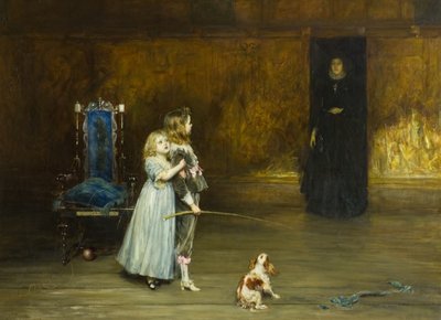 Scène du Roman de Walter Scott 