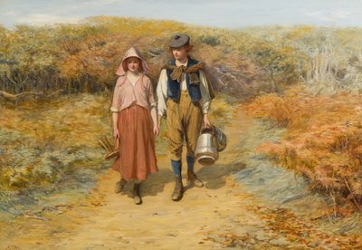 Aux Champs, Je Portais Ses Seaux de Lait - John Pettie