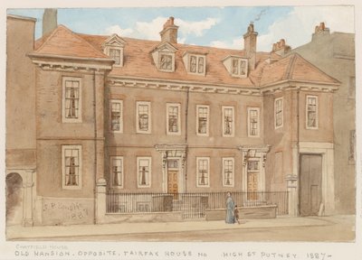 Chatfield House, en face de Fairfax House, High Street, Putney, 1887 - John Phillipp Emslie