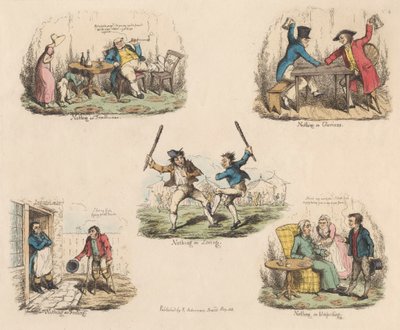 Ensemble de quatre : Beaucoup de bruit pour rien ou illustrations de vieux dictons - John Phillips