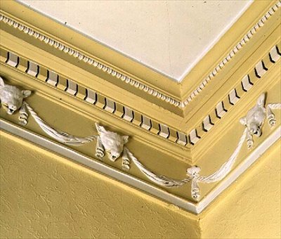 Frise néoclassique de la salle à manger, Belle Isle, Windermere, 1774 - John Plaw