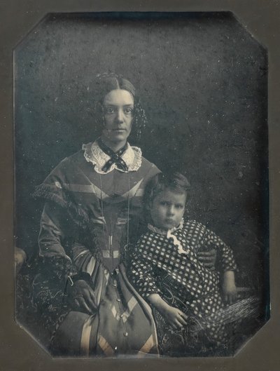 Elizabeth Bakewell James et son fils, Frank B. James, ca. 1846 - John Plumbe Jr..