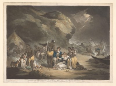 Des Africains aident des naufragés britanniques - John Raphael Smith