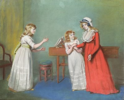 Mme Henderson, Mme Kendall et Mme Thompson, filles de Thomas Rowsby, Crome Hall, Malton, Yorkshire - John Raphael Smith