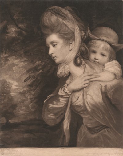 Mme Payne Galwey et son fils Charles - John Raphael Smith