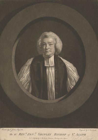 Révérend Jonathan Shipley, Évêque de St. Asaph - John Raphael Smith