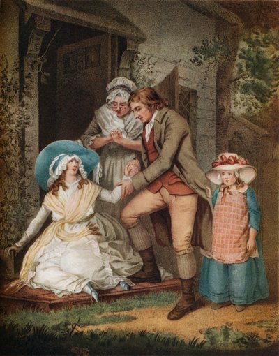 La pénitente juste. Laetitia en pénitence trouve soulagement et protection auprès de ses parents, vers 1811 - John Raphael Smith