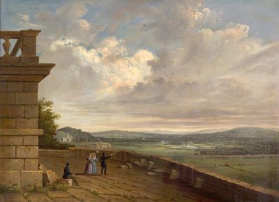 Vue depuis la Terrasse du Château de Nottingham Regardant vers l