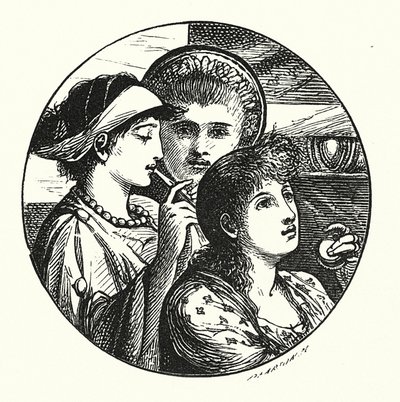 Les Ménestrels (gravure) - John Reinhard Weguelin