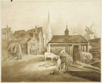 Extrémité nord-est de King Street, montrant le marché gallois - John Reverend Eden