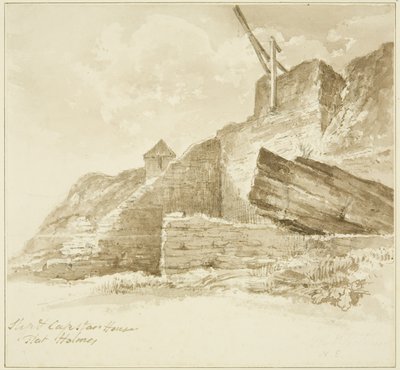 Slip et maison du cabestan, Flat Holm - John Reverend Eden