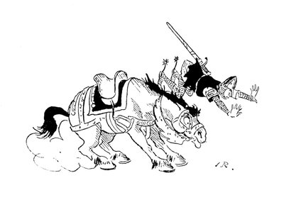 Chevalier normand tombant de son cheval - John Reynolds