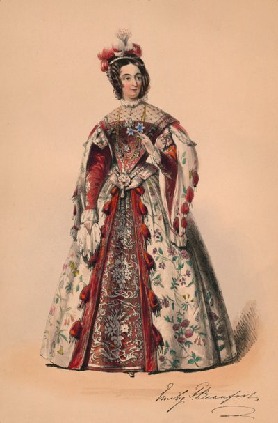 Emily Duchesse de Beaufort en costume pour le Bal Costumé de la reine Victoria, 12 mai 1842, 1843 - John Richard Coke Smyth