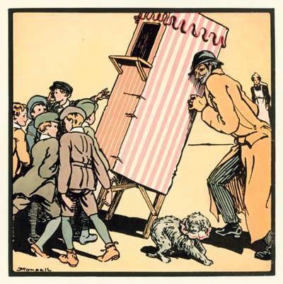 Kensington Rhymes : Le spectacle de Punch et Judy - John Robert (after) Monsell