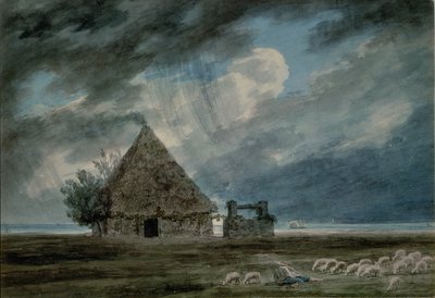 Une cabane de berger entre Naples et Portici - John Robert Cozens