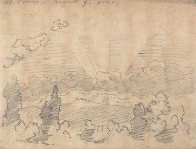 À Portici, Soir, 9 août - John Robert Cozens