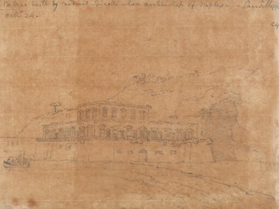 Cassino construit par le cardinal Spinelli - John Robert Cozens