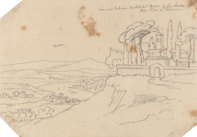 Couvent entre Castel del Bosco et La Strada Scala - John Robert Cozens