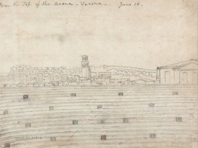 Du haut des Arènes, Vérone - John Robert Cozens