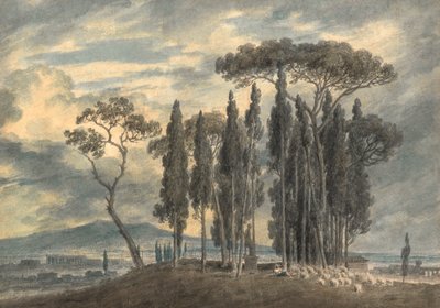 Dans les jardins de la Villa Negroni à Rome - John Robert Cozens