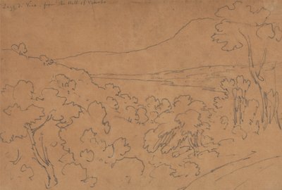 Le lac de Vico depuis la colline de Viterbe - John Robert Cozens