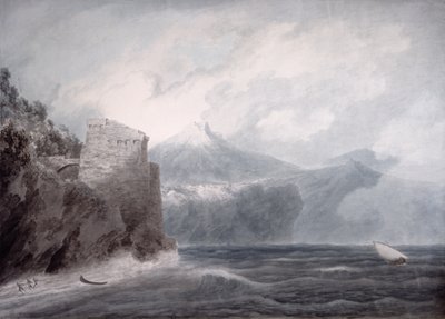 Le château de Salerne, près de Cetara - John Robert Cozens