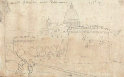 Le mur de Naples près de Ponte Nuovo - John Robert Cozens