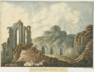 Abbaye de Croxden : peinture à l