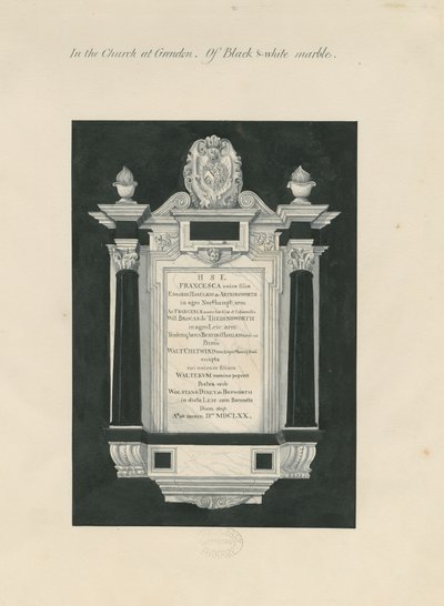 Ingestre - tablette à Frances (Hesilrig) Chetwynd - John Robert Fernyhough
