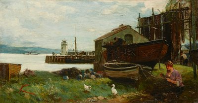 Réparation des filets, Ardrishaig - John Robertson Reid
