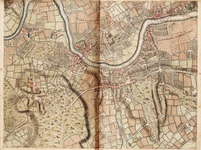 Carte de Barnes, Battersea, Putney et Wandsworth - John Rocque