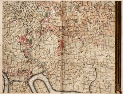 Carte de Bow, Stratford, Blackwall et Plaistow - John Rocque