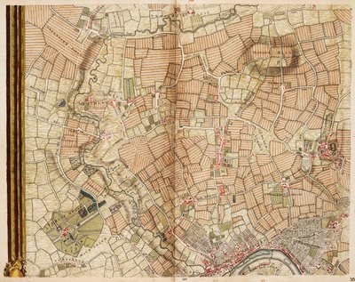 Carte de Greenford, Osterley, Ealing et Kew - John Rocque