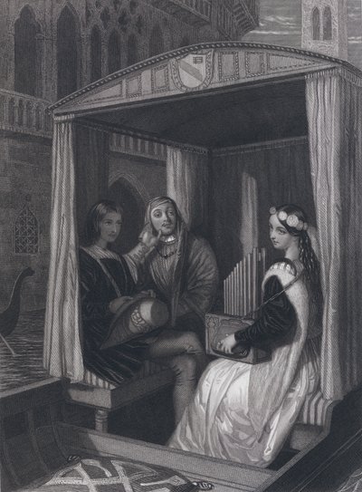 Lady Viola et ses tuteurs (gravure) - John Rogers (after) Herbert
