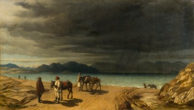 Paysage avec lac et soldats grecs - John Rogers Herbert