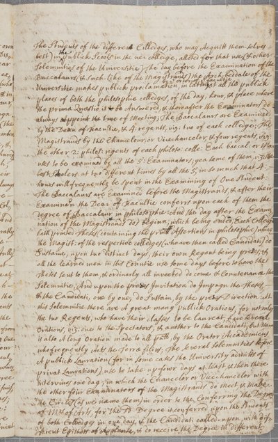 Lettre de John Row, étudiant à St Andrews, à son oncle, 1691 - John Row