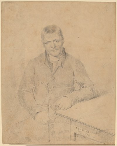 Homme assis à une table - John Rubens Smith
