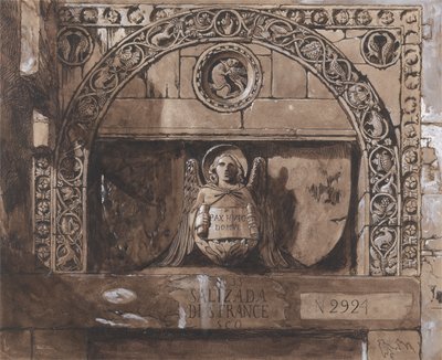 Fronton de porte du Palazzo Contarini della Porta di Ferro - John Ruskin